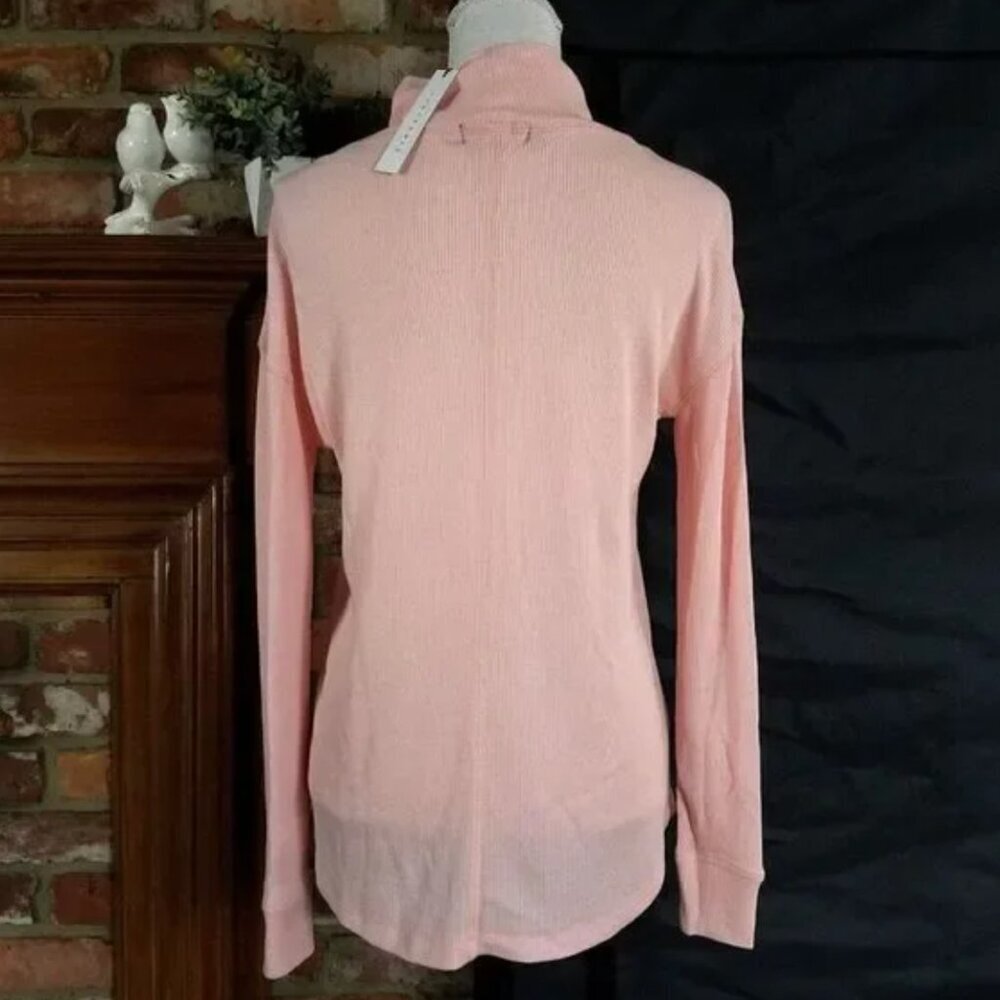 Sanctuary Pink Soft Modal Mock Neck Top Size XXS - Picture 2 of 4
